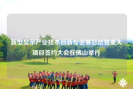 新型顯示產(chǎn)業(yè)技術(shù)創(chuàng)新專業(yè)賽總結(jié)暨重大項(xiàng)目簽約大會(huì)在佛山舉行