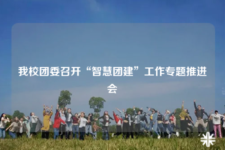 我校團(tuán)委召開“智慧團(tuán)建”工作專題推進(jìn)會(huì)